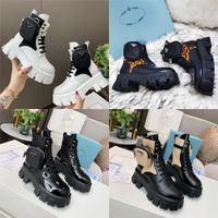Tasarımcılar Erkek Botları Klasik Tekerlek Naylon Gabardine Kadın Ayakkabı Siyah Beyaz Kahverengi Yüksek Üst Bayan Sneakers ile Çıkarılabilir Kılıfı Romantik Özelleştirilmiş Rahat Ayakkabı