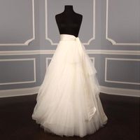 Faldas a medida Falda de boda de tul de tul alta cintura vintage de marfil long 2021 Saia Faldas Jupe Bridal Vestido