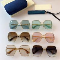 2021 Mode Sonnenbrillen für Männer verbunden Linse Quadrat Rahmenlose Sonnenbrille Goggle Top Qualität A37
