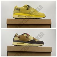 2021 1 TS Cactus Jack Chaussures de course Baroque Brown Blé City Pack Amsterdam London Grey Hommes Femmes Mens Trainer Fashion Sports Sneakers Taille 36-46 DO9392