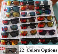 Продвижение горячих солнцезащитных очков мужчины мода дизайнер квадратные зеркальные объектива солнцезащитные очки унисекс классический стиль для женщин UV400 защитная линза 10 шт. 22 цвета