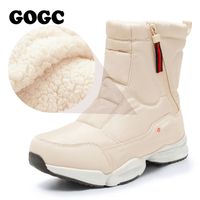 GOGC Kadın Çizmeler kadın Kış Çizmeler Ayakkabı Kadın Karları Kadınlar Için Ayak Bileği G9906 211015