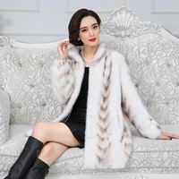 Damen Pelz Faux Qualität Echt Nerzer Superior Mantel 2021 Winter Frauen China Vollarm Dicke Warm Lange Echte Naturmäntel Plus Größe 3XL