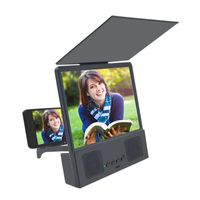 Cep Telefonu Tutucular 8.5 inç Ekran Büyüteç Hoparlör 3D HD Mobil Video Akıllı Telefonlar için Mobil Video Taşınabilir Projektör