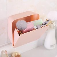 Duvar Asılı Saklama Kutusu Kozmetik Sofra Diş Fırçası Banyo Kendinden Yapışkanlı Terbiye Plastik Kare Organizatör Küçük Kutuları Bineler