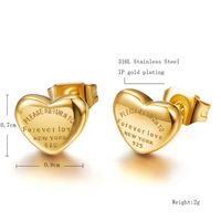 Designer pop earrings fashion simple heart- shaped earrings t...