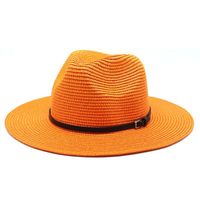 Breite Krempe Hüte Bunte Sommer Sonnenschirm Strand Hut Frauen Stroh Panama Roll Up Fedora Sun UPF50 + Sonnencreme Feiertag