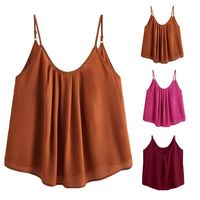 Women Sexy Pleated Small Camisole Large Size Blouse Sleeveless Adjustable Shoulder Strap Sling Tanks Tops Summer Shirt Women&#039;s & Camis