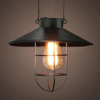 Güneş Lambaları Lamba Açık Bahçe Işıkları Vintage Fener Demir Asılı Işık Su Geçirmez Duvar Dekorasyonu