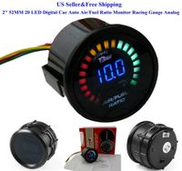 US 2 '' 52mm 20 LED Digital Coche Auto Aire Aire Aire / Combustible Monitor ANALOG ANALOG