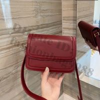 Young Women Small Square Burgundy Shoulder Armpit Hand Bags Genuine Leather Lady Fashion Brand Brown White Black Handbags Flap Business Worker Crossbody Bag