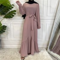 Muslim Fashion Long Sleeve Maxi Dress Kaftan Turkey Arabic Islamic Clothing Women Garment Femme Hiver Musulman Ensembles