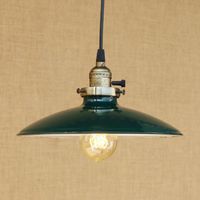 Pendentif Lampes Vintage suspendu Lumière moderne LED LED Lampe de fer colorée American Loft Style Bar / Restaurant Salon E27 Éclairage
