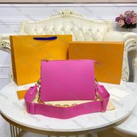 Luxurys dise￱adores bolsos de alta calidad de cuero genuino gratis para mujer hombro de mensajer￭a peque￱o cocusin bacina de bolsos de billetera de moda