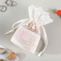 Wrap prezent 5 sztuk / zestaw Biała róża koronki torba na sznurek szeroki użytkowanie poliester Maleńki Burlap Storage Candy na imprezę
