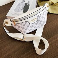 Designer white waist belt bag for women luxury fanny pack ko...