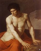 3 SIZES SIGNED PRINT OF CLASSIC NUDE NAKED MALE PAINTING SHELLHAMMER 215 