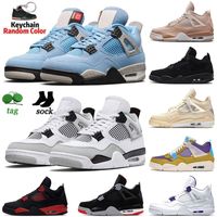 4 4s Mens Baloncesto Zapatos Universidad Azul Blanco Off Oreo Shimmer Military Cat Taupe Haze Fire Red Wild Cats Womens Jumpman High Og Sneakers Trainers
