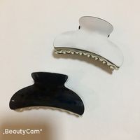9x4cm simple clips acrylique acrylique noir et blanc pinces de strass coiffes de cheveux pour dames collection mode classique articles bijoux coiffe VIP cadeau