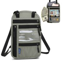 매달려 목 여권 가방 도난 방지 인증서 가방 조정 가능한 어깨 끈 넥 파우치 티켓 인증서 보호 커버