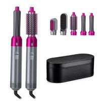 5 In 1 Hair Dryer Air Brush Styler Volumizer Straightener Curler Comb Negative Ion One Step Blower 220122