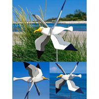 25x24x24cm Seagull Windmill Whirligig Asuka Serie Garden Lawn Yard Decor Wind Spinner Creative Housewarming Present Party Favor