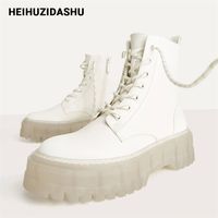 Compre al por mayor Botines De Tacón Grueso Blanco Plataforma de bajo  precio \u0026 de calidad con envío gratuito | Es.DHgate