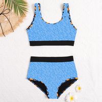 2022 Mujeres de verano Playa Swimste Sexy Swimsuits High Cintura Push Up Bikini 2 piezas Sets Bijini