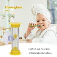 Other Clocks & Accessories 2min Plastic Hourglasses+Suction Handmade Fine Workmanship Cup Sand Sandglass Timer Children Time Unique Toys
