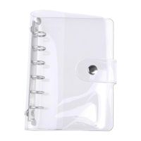 PVC Notepads Accessory Sheet Shell Office School Transparent Concise 6 Holes Binder Planner Cover