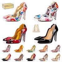 Luxury Red Bottom High Heels Zapatos de tacón alto con fondo rojo para mujer, tacones de diseñador, zapatos de charol, mocasines zapatos de vestir para fiesta y boda