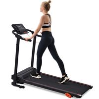 Foldable Treadmill Walking and Jogging Electric Running Machine with Heart Pulse Monitor and Speaker US Stock Dropshipping290K