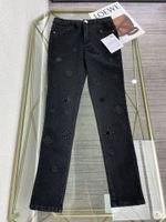 Роскошные женские джинсы женские 2021 весна лето осень черный вышивка мода дизайнер тощий, тонкий бренд такой же стиль 0528-1
