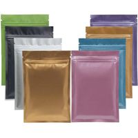 Çok Renkli Açılabilir Zip Mylar Çanta Gıda Depolama Alüminyum Folyo Çanta Plastik Ambalaj Koku Geçirmez Torbalar 100 adet