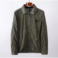 Metallic nylon reflective men' s jacket lightweight func...