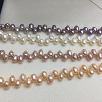 Freshwater Pearl Necklaces Round Shape With Size 5-6 Perfect Luster Loose Strands DIY Fine Jewelry Chains
