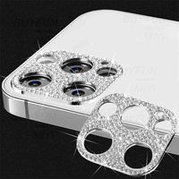 Copertura protettiva per fotocamera diamantata per iPhone13 Pro Max Aifon IPHoen iPhone 13 Promax Mini Ring protettivo in metallo Coque Fundas H1120
