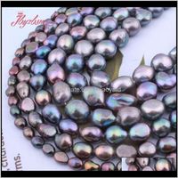 57899101011Mm Freshwater Pearl Black Form Loose Natural Stone Beads For Diy Necklace Bracelet Jewelry Making Str 15 Wmtcsl 9Op8D Lo9Ts