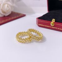 Nuovi gioielli di lusso donne anello anello in oro rivetto con anelli di diamanti per coppia ingranaggi designer stile punk in acciaio inox argento