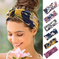 Party Favor 12styles Women Girls Hairband Yoga Sport Hair Bands Floral Cross Hairband Vintage Printed Knot Headband
