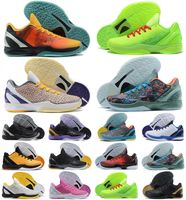 Siyah Mamba VI 6 Turuncu İlçe Erkekler Basketbol Ayakkabıları 2021 En Kaliteli Beyaz Del Sol Pembe Gri Yeşil Sneakers Boyutu 7-12