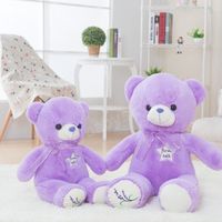 35/45 cm Lindo oso púrpura peluche juguetes de alta calidad rellenos encantadores de peluche muñecas de oso de peluche para el compañero de clase regalos de graduación de los niños