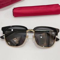 남성용 망 선글라스 0382 순수 블랙 플레이트 금속 퓨전 프레임 똑같은 스타일 클래식 캐주얼 쇼핑 안경 UV400 보호 고품질 원래 상자