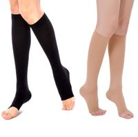 Soft Nylon Knee High Compression Носки против усталости Открытая носящая поддержка Длинные носки Plantar Sports Mens Womens Socks SXXL