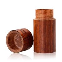 Rosewood Trä rökning örter behållare naturlig färskt trä doft lufttät stash burk tätning tobaks örtfickor storlek