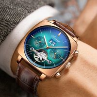 2021 Aialang Famoso marchio orologio Montre Automatique Luxe cronografo quadrato quadrante grande orologio Hollow impermeabile mens moda orologi DFSDFWSF