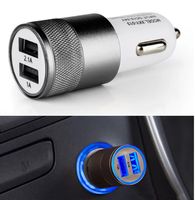 5V 2.1A Best Metal Dual USB-порт Автомобильное зарядное устройство для iPhone Samsung Motorola Сотовый телефон Универсальное автомобильное зарядное устройство