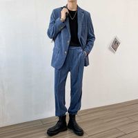 Compre al por mayor Chaqueta Azul Trajes De Pantalón Negro de bajo precio \u0026  de calidad con envío gratuito | Es.DHgate