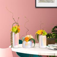 Vases de luxe Grand Vase en céramique rose Décoration de la maison Décor Moderne Art Table De Mariage Salon Séjour
