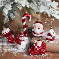 Festa decoração bonito Papai Noel sorvete sorvete ornamentos de natal micro molde decoração decorações ano xmas mini paisagem k6w9